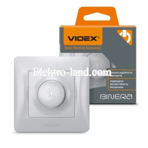 Диммер (регулятор яркости) 600w серебрянный шелк Videx Binera 